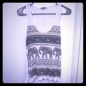 Elephant print boho tank